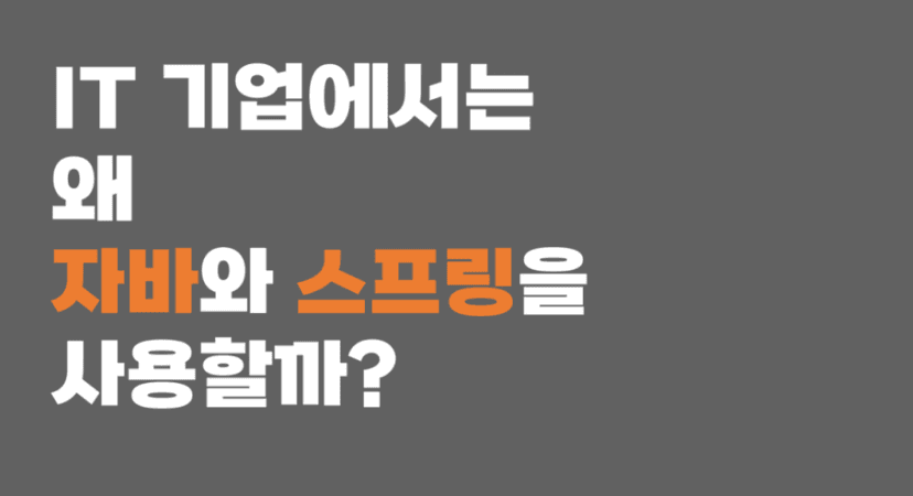 한국의 IT 기업에서는 왜 Java를 사용할까?
